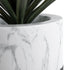 GloboStar® Artificial Garden ALMUDENA 20769 Επιδαπέδιο Πολυεστερικό Τσιμεντένιο Κασπώ Γλάστρα - Flower Pot Μαύρο με Λευκό Φ36 x Υ60cm - ledmania.gr