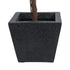 GloboStar® Artificial Garden KARRASPIO 20770 Επιδαπέδιο Πολυεστερικό Τσιμεντένιο Κασπώ Γλάστρα - Flower Pot Μαύρο Μ34 x Π34 x Υ30cm - ledmania.gr