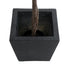 GloboStar® Artificial Garden KARRASPIO 20770 Επιδαπέδιο Πολυεστερικό Τσιμεντένιο Κασπώ Γλάστρα - Flower Pot Μαύρο Μ34 x Π34 x Υ30cm - ledmania.gr