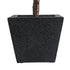 GloboStar® Artificial Garden KARRASPIO 20770 Επιδαπέδιο Πολυεστερικό Τσιμεντένιο Κασπώ Γλάστρα - Flower Pot Μαύρο Μ34 x Π34 x Υ30cm - ledmania.gr