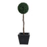 GloboStar® Artificial Garden KARRASPIO 20770 Επιδαπέδιο Πολυεστερικό Τσιμεντένιο Κασπώ Γλάστρα - Flower Pot Μαύρο Μ34 x Π34 x Υ30cm - ledmania.gr
