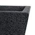 GloboStar® Artificial Garden KARRASPIO 20770 Επιδαπέδιο Πολυεστερικό Τσιμεντένιο Κασπώ Γλάστρα - Flower Pot Μαύρο Μ34 x Π34 x Υ30cm - ledmania.gr