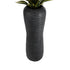 GloboStar® Artificial Garden BARRIO 20772 Επιδαπέδιο Πολυεστερικό Τσιμεντένιο Κασπώ Γλάστρα - Flower Pot Μαύρο Φ40 x Υ122cm - ledmania.gr