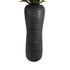 GloboStar® Artificial Garden BARRIO 20772 Επιδαπέδιο Πολυεστερικό Τσιμεντένιο Κασπώ Γλάστρα - Flower Pot Μαύρο Φ40 x Υ122cm - ledmania.gr