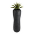 GloboStar® Artificial Garden BARRIO 20772 Επιδαπέδιο Πολυεστερικό Τσιμεντένιο Κασπώ Γλάστρα - Flower Pot Μαύρο Φ40 x Υ122cm - ledmania.gr