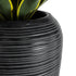 GloboStar® Artificial Garden BARRIO 20772 Επιδαπέδιο Πολυεστερικό Τσιμεντένιο Κασπώ Γλάστρα - Flower Pot Μαύρο Φ40 x Υ122cm - ledmania.gr