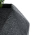 GloboStar® Artificial Garden CARNABY 20779 Επιδαπέδιο Πολυεστερικό Τσιμεντένιο Κασπώ Γλάστρα - Flower Pot Μαύρο Μ38 x Π38 x Υ38cm - ledmania.gr