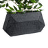 GloboStar® Artificial Garden GREENWICH 20785 Επιδαπέδιο Πολυεστερικό Τσιμεντένιο Κασπώ Γλάστρα - Flower Pot Μαύρο Μ40 x Π16 x Υ21cm - ledmania.gr