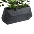 GloboStar® Artificial Garden GREENWICH 20785 Επιδαπέδιο Πολυεστερικό Τσιμεντένιο Κασπώ Γλάστρα - Flower Pot Μαύρο Μ40 x Π16 x Υ21cm - ledmania.gr