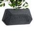 GloboStar® Artificial Garden GREENWICH 20785 Επιδαπέδιο Πολυεστερικό Τσιμεντένιο Κασπώ Γλάστρα - Flower Pot Μαύρο Μ40 x Π16 x Υ21cm - ledmania.gr