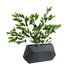 GloboStar® Artificial Garden GREENWICH 20785 Επιδαπέδιο Πολυεστερικό Τσιμεντένιο Κασπώ Γλάστρα - Flower Pot Μαύρο Μ40 x Π16 x Υ21cm - ledmania.gr