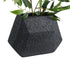 GloboStar® Artificial Garden GREENWICH 20787 Επιδαπέδιο Πολυεστερικό Τσιμεντένιο Κασπώ Γλάστρα - Flower Pot Μαύρο Μ24 x Π14 x Υ20cm - ledmania.gr