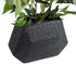 GloboStar® Artificial Garden GREENWICH 20787 Επιδαπέδιο Πολυεστερικό Τσιμεντένιο Κασπώ Γλάστρα - Flower Pot Μαύρο Μ24 x Π14 x Υ20cm - ledmania.gr