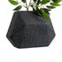 GloboStar® Artificial Garden GREENWICH 20787 Επιδαπέδιο Πολυεστερικό Τσιμεντένιο Κασπώ Γλάστρα - Flower Pot Μαύρο Μ24 x Π14 x Υ20cm - ledmania.gr