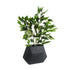 GloboStar® Artificial Garden GREENWICH 20787 Επιδαπέδιο Πολυεστερικό Τσιμεντένιο Κασπώ Γλάστρα - Flower Pot Μαύρο Μ24 x Π14 x Υ20cm - ledmania.gr
