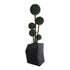 GloboStar® Artificial Garden CAMDEN 20788 Επιδαπέδιο Πολυεστερικό Τσιμεντένιο Κασπώ Γλάστρα - Flower Pot Μαύρο Μ47 x Π43 x Υ66cm - ledmania.gr