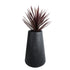 GloboStar® Artificial Garden SOHO 20790 Επιδαπέδιο Πολυεστερικό Τσιμεντένιο Κασπώ Γλάστρα - Flower Pot Μαύρο Φ60 x Υ90cm - ledmania.gr