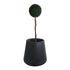 GloboStar® Artificial Garden SOHO 20791 Επιδαπέδιο Πολυεστερικό Τσιμεντένιο Κασπώ Γλάστρα - Flower Pot Μαύρο Φ65 x Υ60cm - ledmania.gr