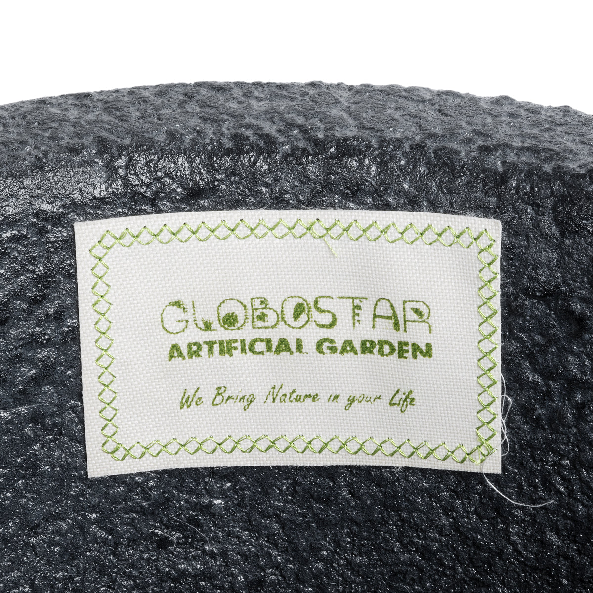 GloboStar® Artificial Garden SOHO 20791 Επιδαπέδιο Πολυεστερικό Τσιμεντένιο Κασπώ Γλάστρα - Flower Pot Μαύρο Φ65 x Υ60cm - ledmania.gr