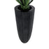 GloboStar® Artificial Garden CASTLE 20792 Επιδαπέδιο Πολυεστερικό Τσιμεντένιο Κασπώ Γλάστρα - Flower Pot Μαύρο Φ43 x Υ112cm - ledmania.gr