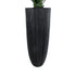 GloboStar® Artificial Garden CASTLE 20792 Επιδαπέδιο Πολυεστερικό Τσιμεντένιο Κασπώ Γλάστρα - Flower Pot Μαύρο Φ43 x Υ112cm - ledmania.gr