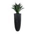 GloboStar® Artificial Garden CASTLE 20792 Επιδαπέδιο Πολυεστερικό Τσιμεντένιο Κασπώ Γλάστρα - Flower Pot Μαύρο Φ43 x Υ112cm - ledmania.gr