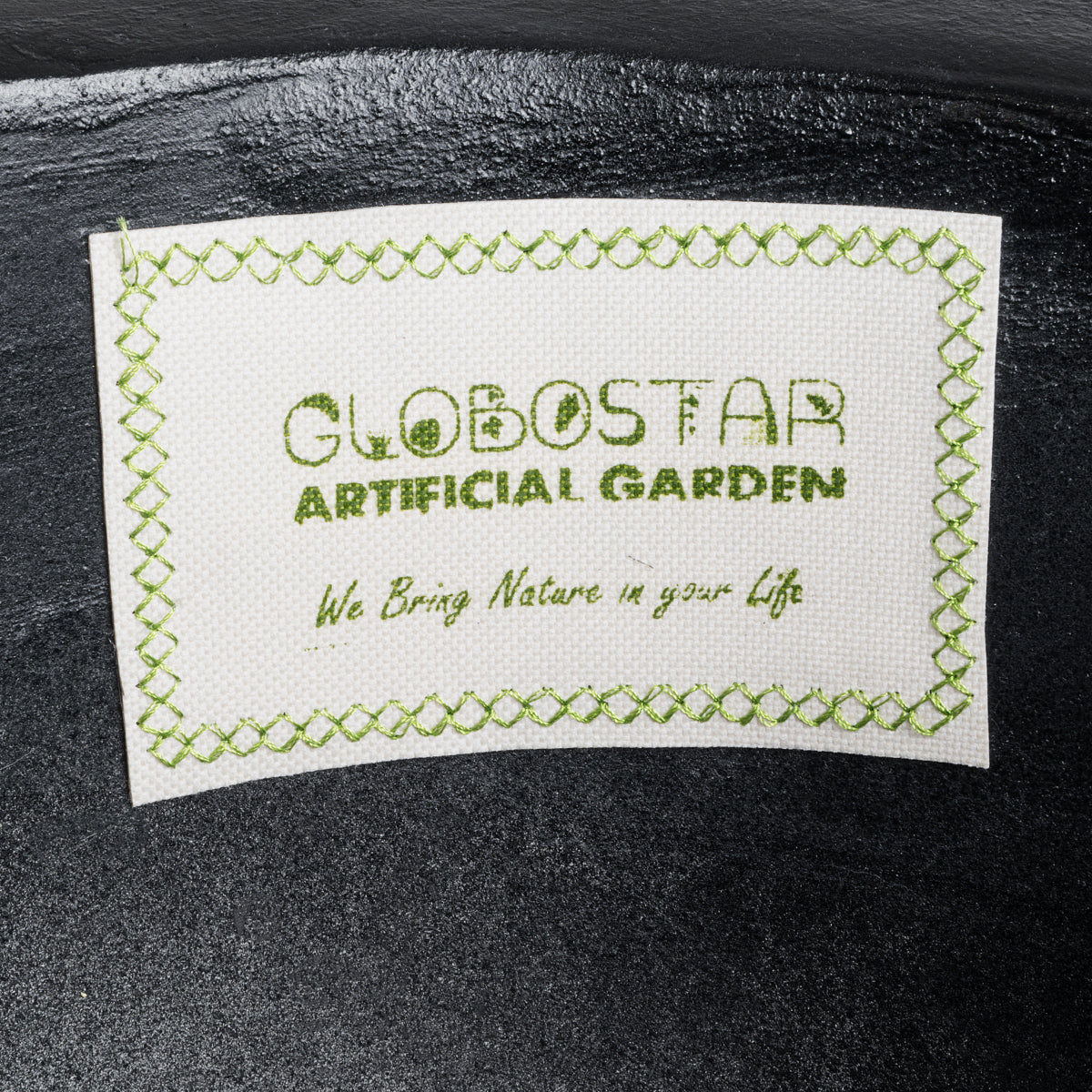 GloboStar® Artificial Garden CASTLE 20792 Επιδαπέδιο Πολυεστερικό Τσιμεντένιο Κασπώ Γλάστρα - Flower Pot Μαύρο Φ43 x Υ112cm - ledmania.gr