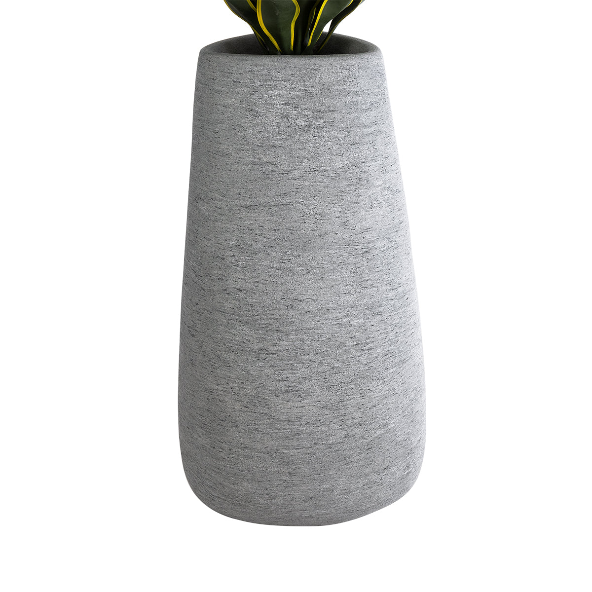 GloboStar® Artificial Garden OXFORD 20795 Επιδαπέδιο Πολυεστερικό Τσιμεντένιο Κασπώ Γλάστρα - Flower Pot Γκρι Μ45 x Π49 x Υ90cm - ledmania.gr