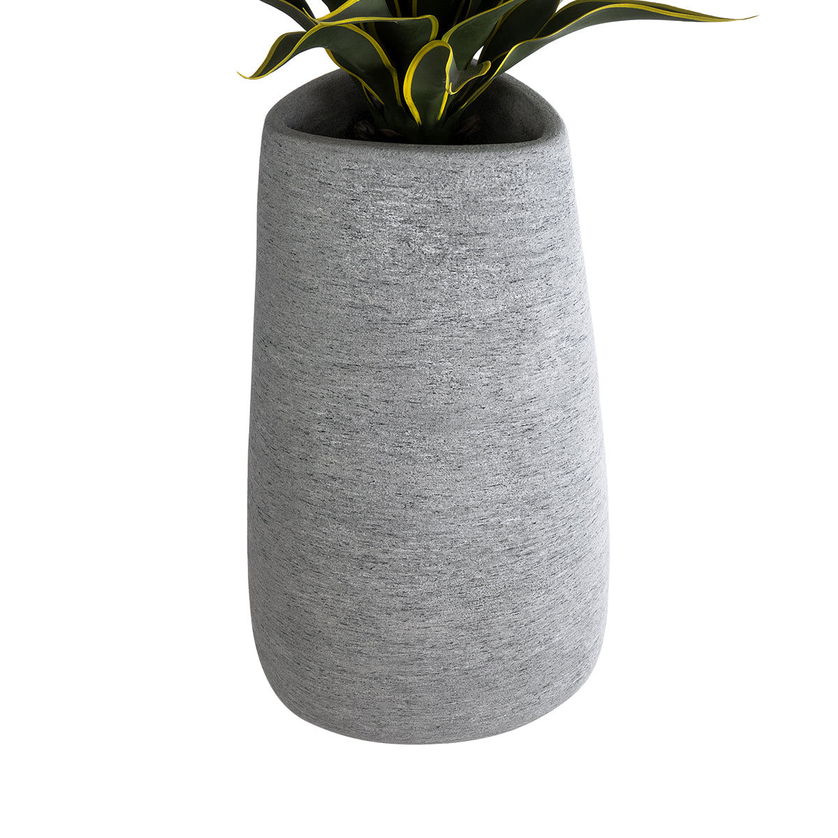 GloboStar® Artificial Garden OXFORD 20795 Επιδαπέδιο Πολυεστερικό Τσιμεντένιο Κασπώ Γλάστρα - Flower Pot Γκρι Μ45 x Π49 x Υ90cm - ledmania.gr