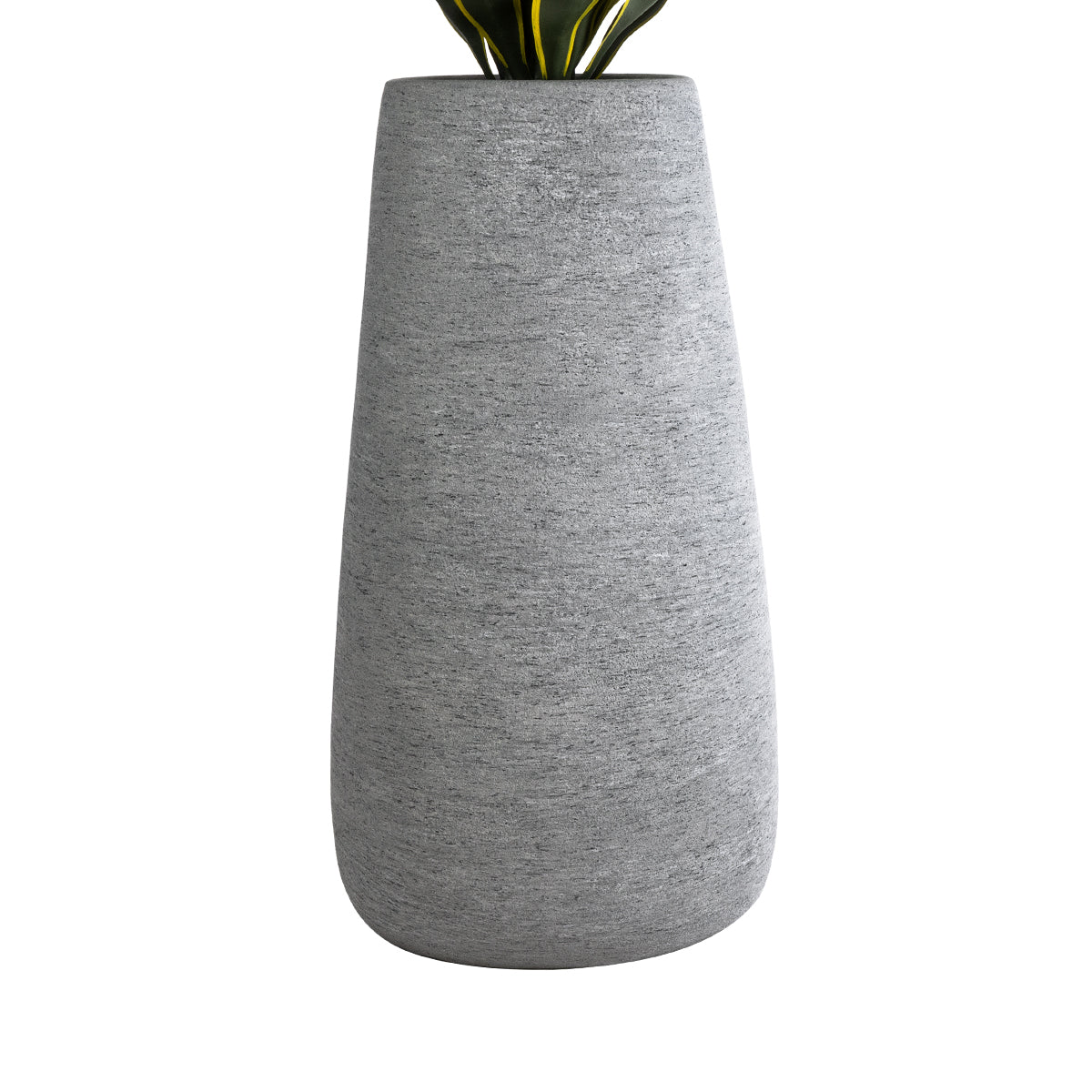 GloboStar® Artificial Garden OXFORD 20795 Επιδαπέδιο Πολυεστερικό Τσιμεντένιο Κασπώ Γλάστρα - Flower Pot Γκρι Μ45 x Π49 x Υ90cm - ledmania.gr