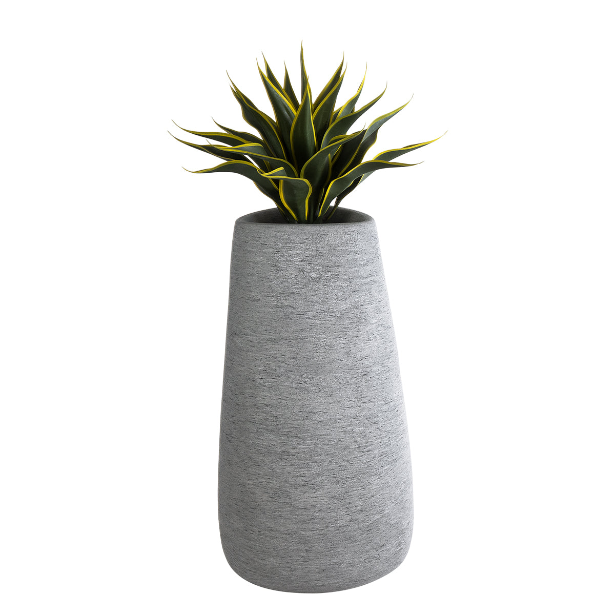 GloboStar® Artificial Garden OXFORD 20795 Επιδαπέδιο Πολυεστερικό Τσιμεντένιο Κασπώ Γλάστρα - Flower Pot Γκρι Μ45 x Π49 x Υ90cm - ledmania.gr
