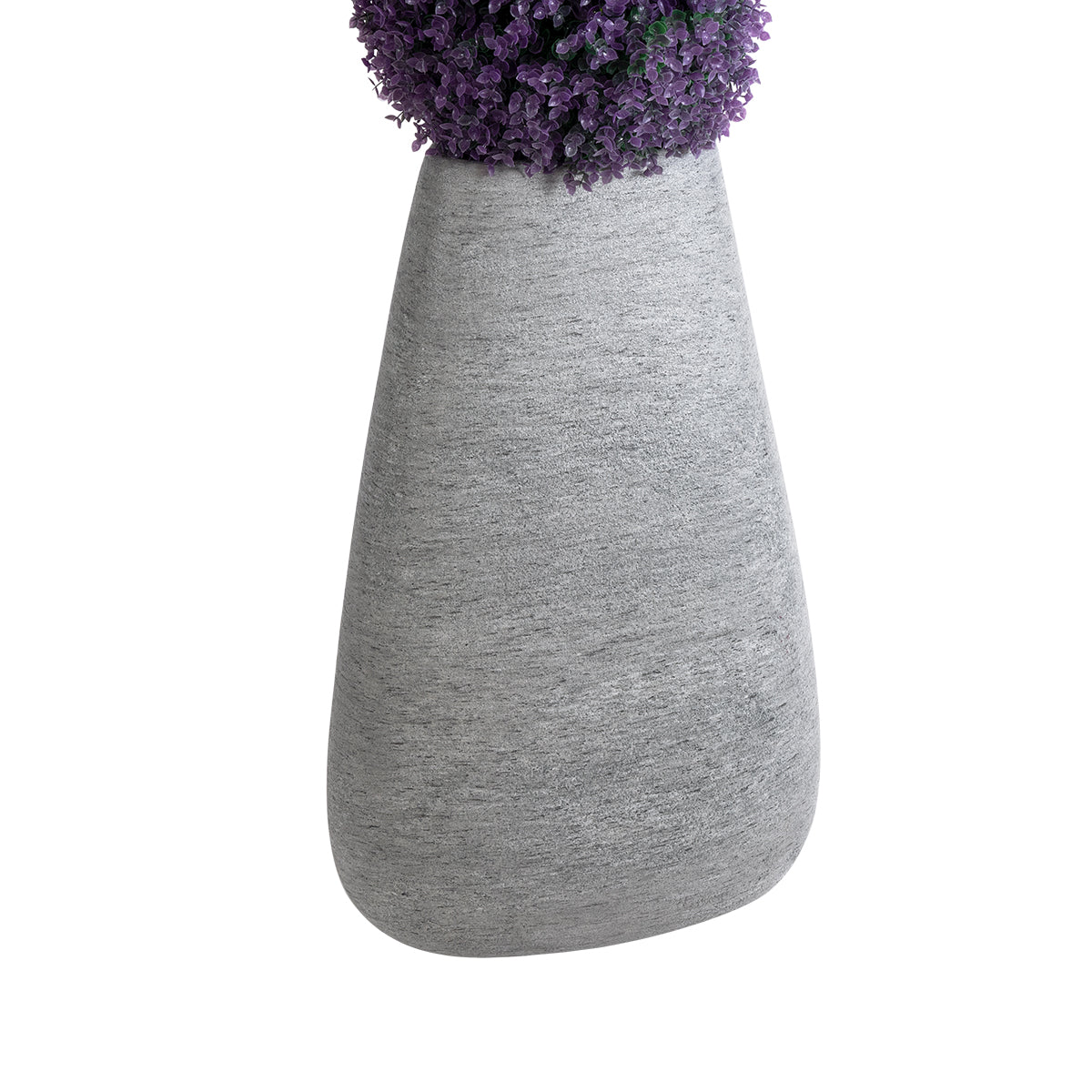 GloboStar® Artificial Garden OXFORD 20796 Επιδαπέδιο Πολυεστερικό Τσιμεντένιο Κασπώ Γλάστρα - Flower Pot Γκρι Μ45 x Π40 x Υ72cm - ledmania.gr