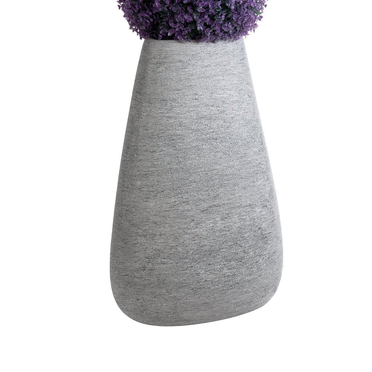 GloboStar® Artificial Garden OXFORD 20796 Επιδαπέδιο Πολυεστερικό Τσιμεντένιο Κασπώ Γλάστρα - Flower Pot Γκρι Μ45 x Π40 x Υ72cm - ledmania.gr