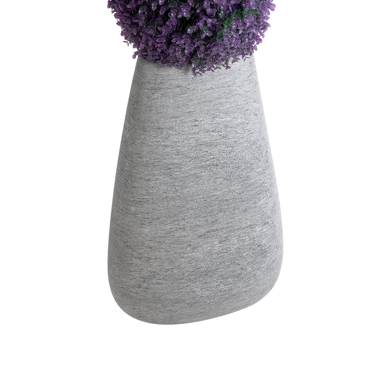 GloboStar® Artificial Garden OXFORD 20796 Επιδαπέδιο Πολυεστερικό Τσιμεντένιο Κασπώ Γλάστρα - Flower Pot Γκρι Μ45 x Π40 x Υ72cm - ledmania.gr
