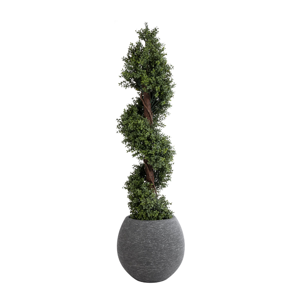 GloboStar® Artificial Garden COLUMBIA 20797 Επιδαπέδιο Πολυεστερικό Τσιμεντένιο Κασπώ Γλάστρα - Flower Pot Γκρι Φ40 x Υ35cm - ledmania.gr