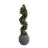 GloboStar® Artificial Garden COLUMBIA 20797 Επιδαπέδιο Πολυεστερικό Τσιμεντένιο Κασπώ Γλάστρα - Flower Pot Γκρι Φ40 x Υ35cm - ledmania.gr