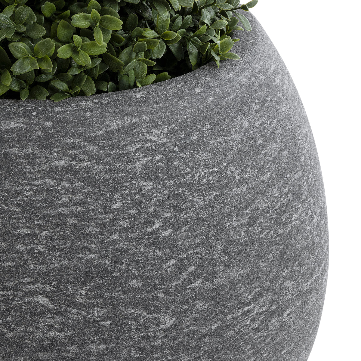 GloboStar® Artificial Garden COLUMBIA 20797 Επιδαπέδιο Πολυεστερικό Τσιμεντένιο Κασπώ Γλάστρα - Flower Pot Γκρι Φ40 x Υ35cm - ledmania.gr