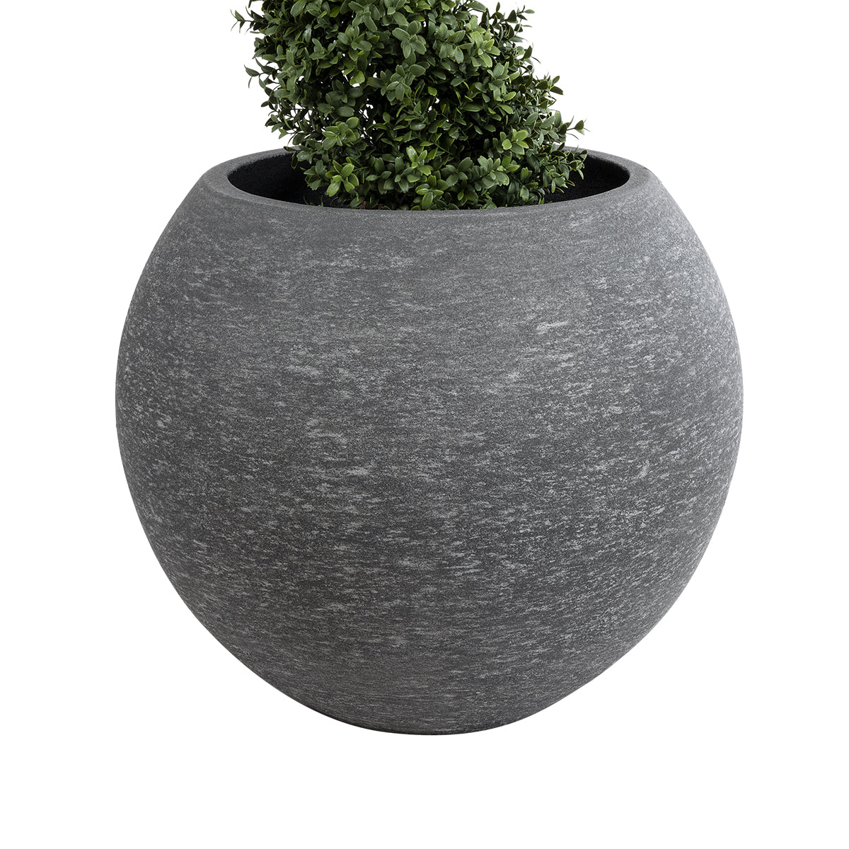 GloboStar® Artificial Garden COLUMBIA 20798 Επιδαπέδιο Πολυεστερικό Τσιμεντένιο Κασπώ Γλάστρα - Flower Pot Γκρι Φ60 x Υ51cm - ledmania.gr