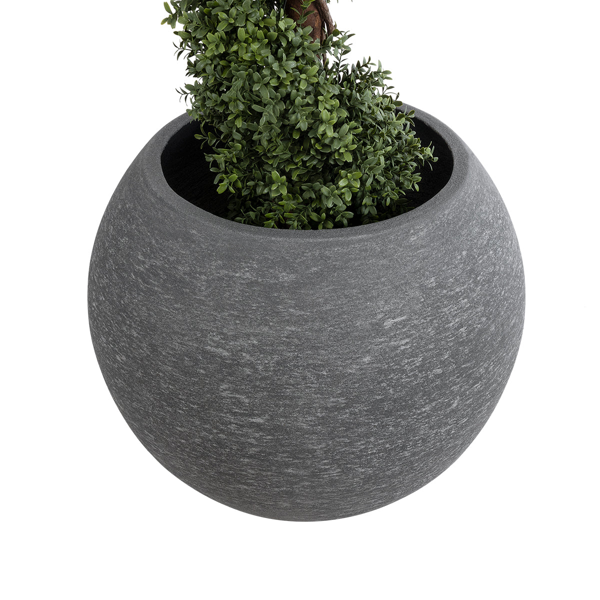 GloboStar® Artificial Garden COLUMBIA 20798 Επιδαπέδιο Πολυεστερικό Τσιμεντένιο Κασπώ Γλάστρα - Flower Pot Γκρι Φ60 x Υ51cm - ledmania.gr