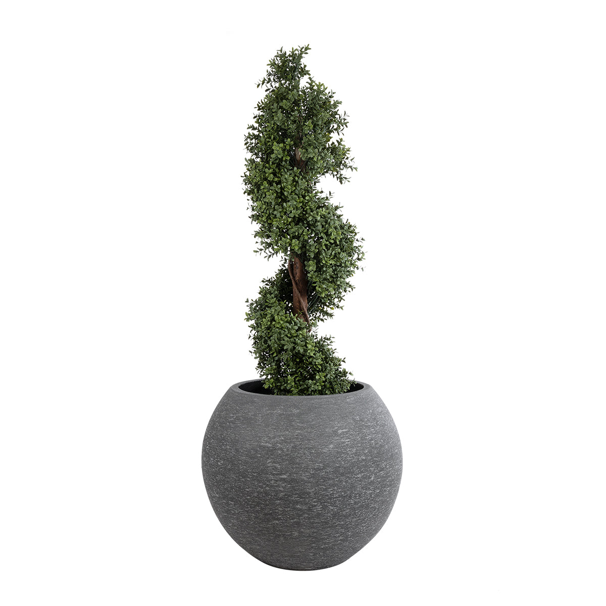 GloboStar® Artificial Garden COLUMBIA 20798 Επιδαπέδιο Πολυεστερικό Τσιμεντένιο Κασπώ Γλάστρα - Flower Pot Γκρι Φ60 x Υ51cm - ledmania.gr