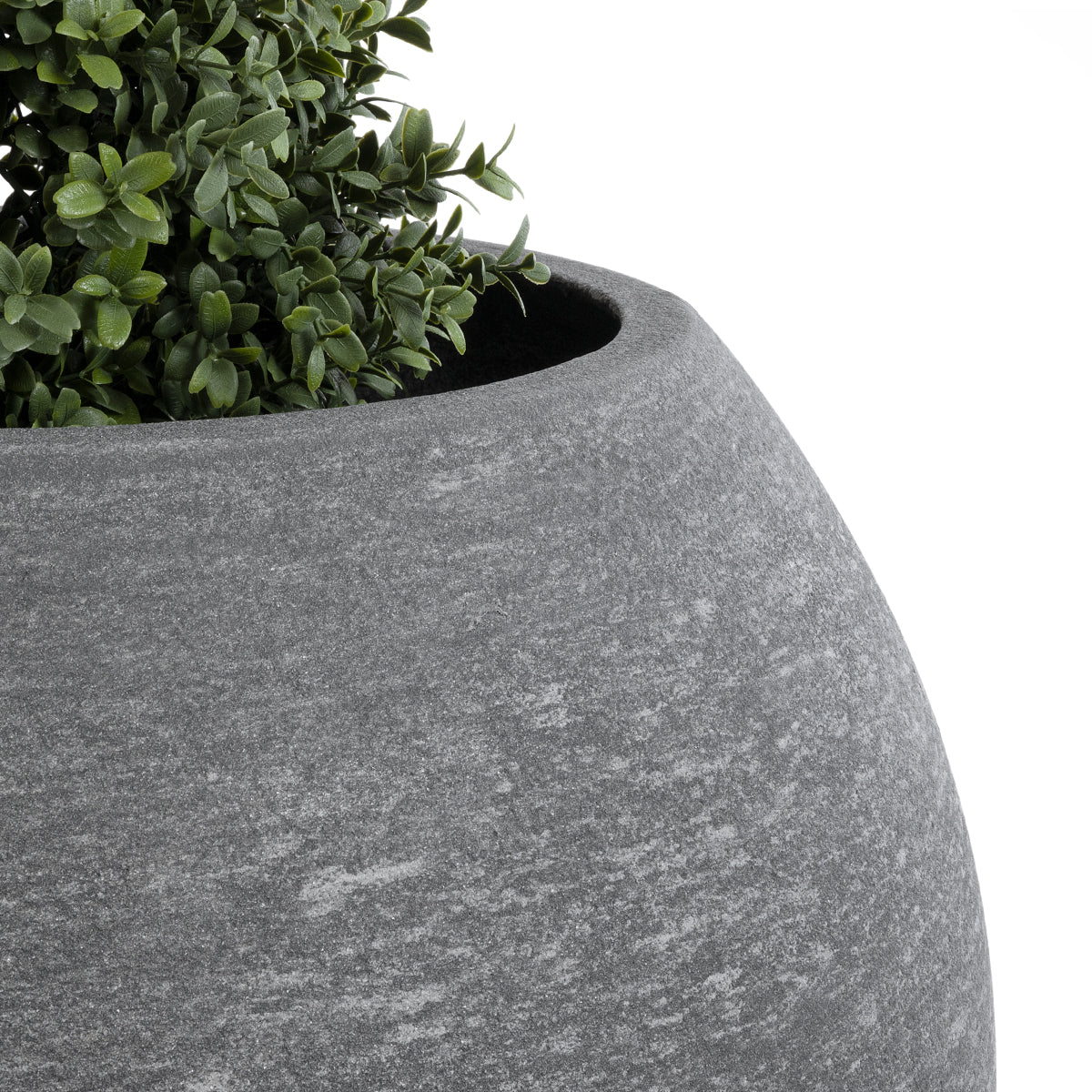 GloboStar® Artificial Garden COLUMBIA 20798 Επιδαπέδιο Πολυεστερικό Τσιμεντένιο Κασπώ Γλάστρα - Flower Pot Γκρι Φ60 x Υ51cm - ledmania.gr