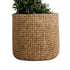 GloboStar® Artificial Garden GIUSEPPE 20800 Διακοσμητικό Πολυεστερικό Τσιμεντένιο Κασπώ Γλάστρα - Flower Pot Καφέ Φ35 x Υ33cm - ledmania.gr