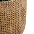 GloboStar® Artificial Garden GIUSEPPE 20800 Διακοσμητικό Πολυεστερικό Τσιμεντένιο Κασπώ Γλάστρα - Flower Pot Καφέ Φ35 x Υ33cm - ledmania.gr