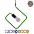 GloboStar® LIBBY 01096-1 Μοντέρνο Κρεμαστό Παιδικό Φωτιστικό Οροφής Μονόφωτο Πράσινο Μεταλλικό Φ31 x Υ100cm - ledmania.gr