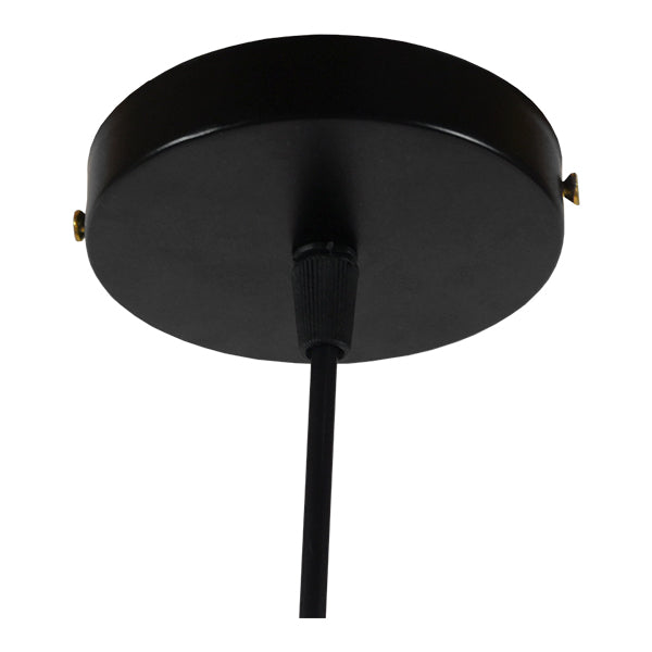 GloboStar® TERE 01165  Vintage Industrial Κρεμαστό Φωτιστικό Οροφής Μονόφωτο Μαύρο Μεταλλικό Πλέγμα Καμπάνα Φ30 x Y25cm - ledmania.gr