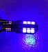 W5W-T10 Canbus Led Λαμπα Αυτοκινήτου- 24SMD 3030-5 watt-600lumens-12Volt Πολύ Φωτεινά Μπλε - ledmania.gr