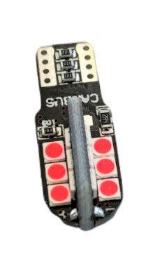 W5W-T10 Canbus Led Λαμπα Αυτοκινήτου- 24SMD 3030-5 watt-600lumens-12Volt Πολύ Φωτεινά Κοκκινο-τεμ.1 - ledmania.gr
