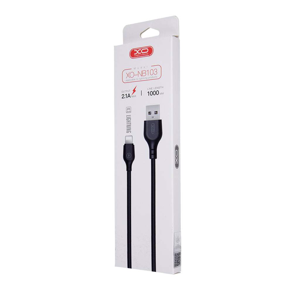 XO NB103 CABLE LIGHTNING 1M 2.1A WHITE - ledmania.gr
