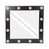 GloboStar® MAKEUP MIRROR-80x80-2 Μοντέρνος Καθρέπτης Μακιγιάζ με Πλαίσιο Φυσικού Ξύλου με Διακόπτη On/Off 12 x E27 AC220-240V - Μ80 x Π7 x Υ80cm - Καφέ Wenge - ledmania.gr