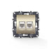 PRIME ΠΡΙΖΑ ΔΙΚΤΥΟΥ 2xRJ45 CAT6 UTP IP20 MAT ΣΑΜΠΑΝΙΖΕ - ledmania.gr